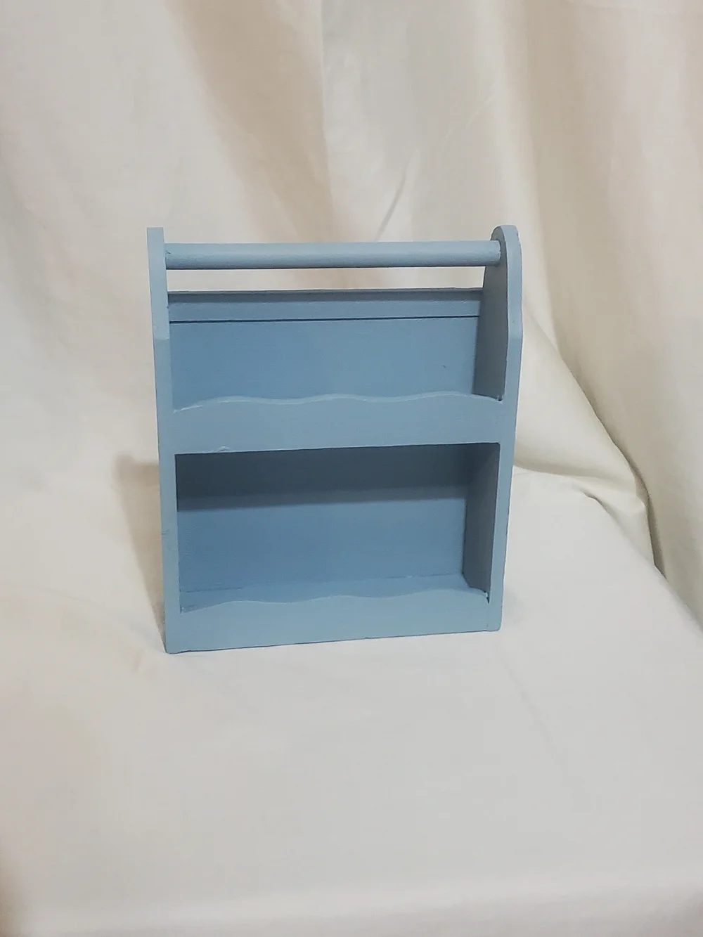 Blue Wooden Wall Shelf Organizer - Home Wall Decor